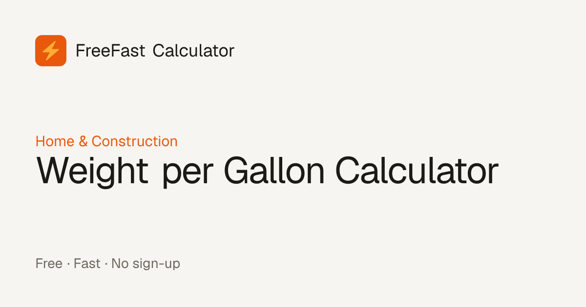 Weight per Gallon Calculator: Water, Diesel & Gas [Chart]